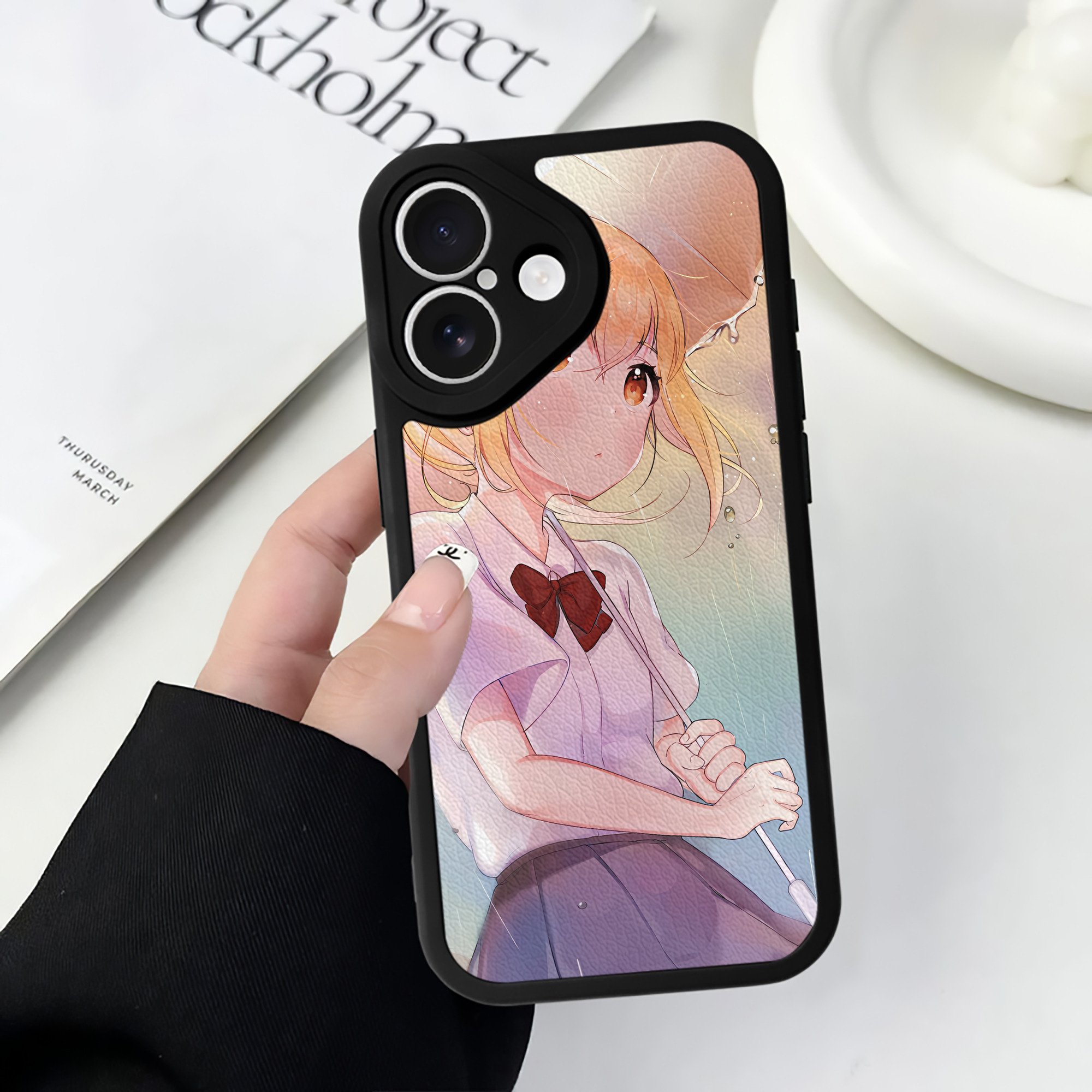 （画像用） ハイキュー!! Haikyu!! 【iPhone 16シリーズ対応】シリコンスマホケース（レザー調） 材質：シリコン